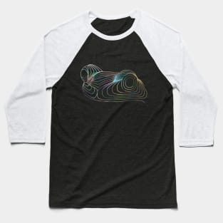 Colorful Frog Illustration Baseball T-Shirt